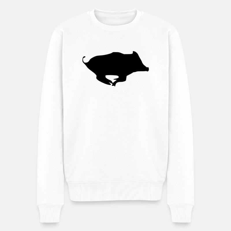 sanglier - Pull Premium bio Homme - blanc