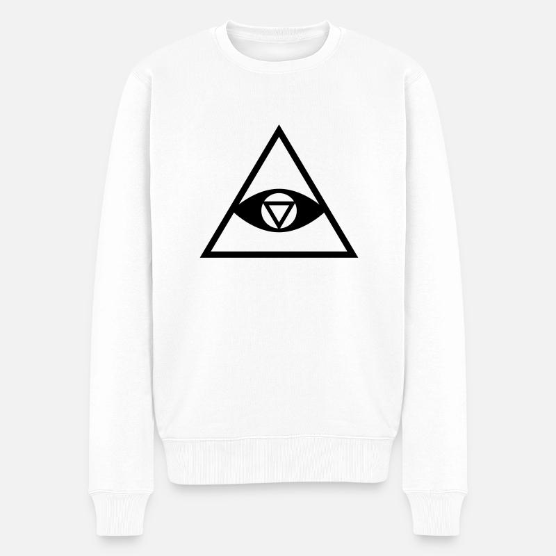 Illuminaten - Männer Premium Bio Pullover - Weiß