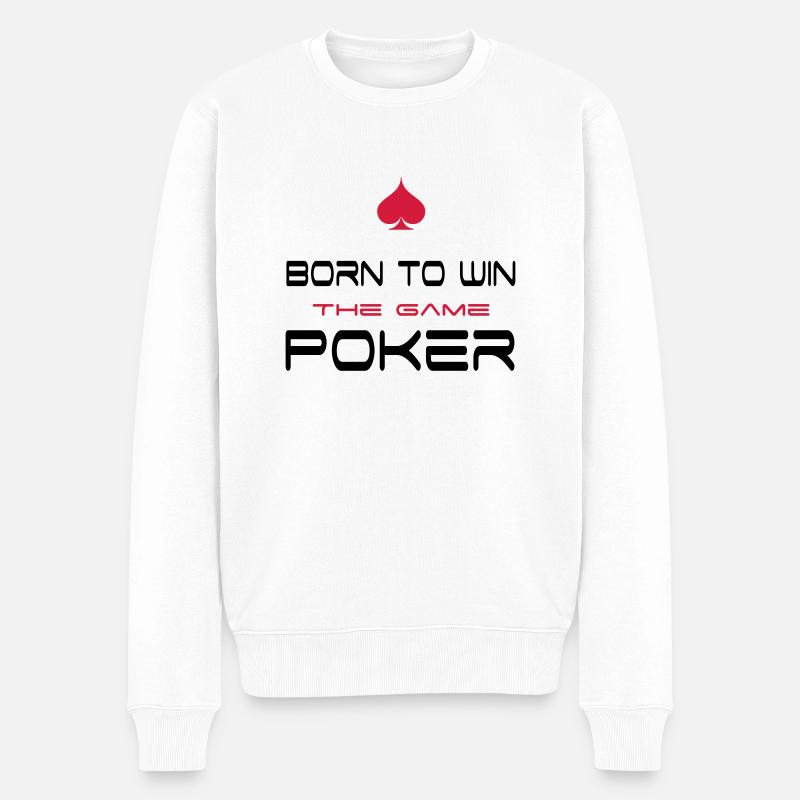 poker - Pull Premium bio Homme - blanc