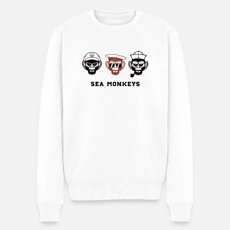 marins - Pull Premium bio Homme - blanc