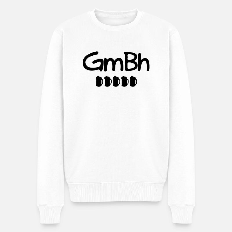 Gmbh - Männer Premium Bio Pullover - Weiß