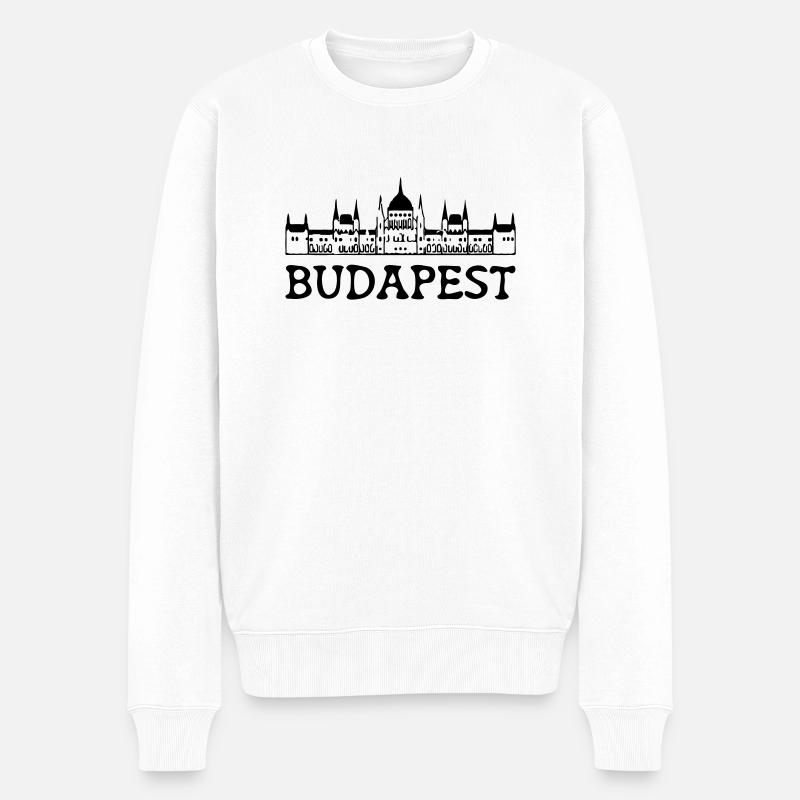 budapest - Männer Premium Bio Pullover - Weiß