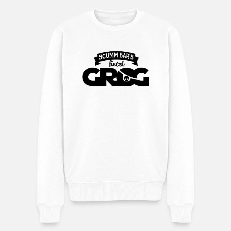 1 - Männer Premium Bio Pullover - Weiß