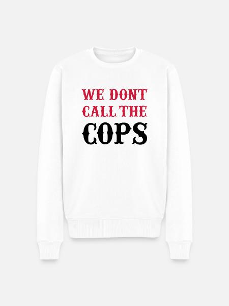 cops - Männer Premium Bio Pullover - Weiß