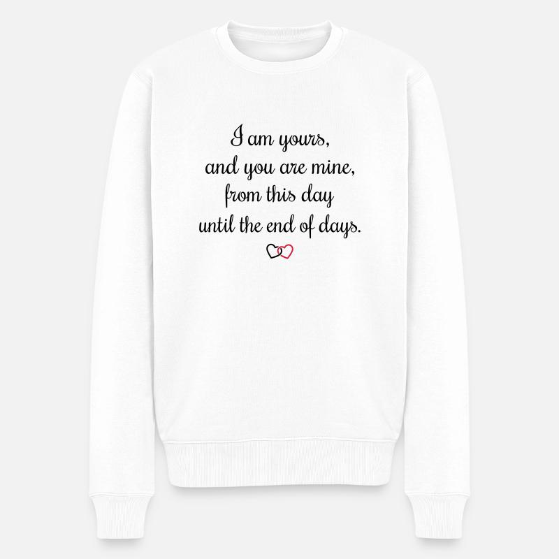 Serment romantique I am yours - Pull Premium bio Homme - blanc