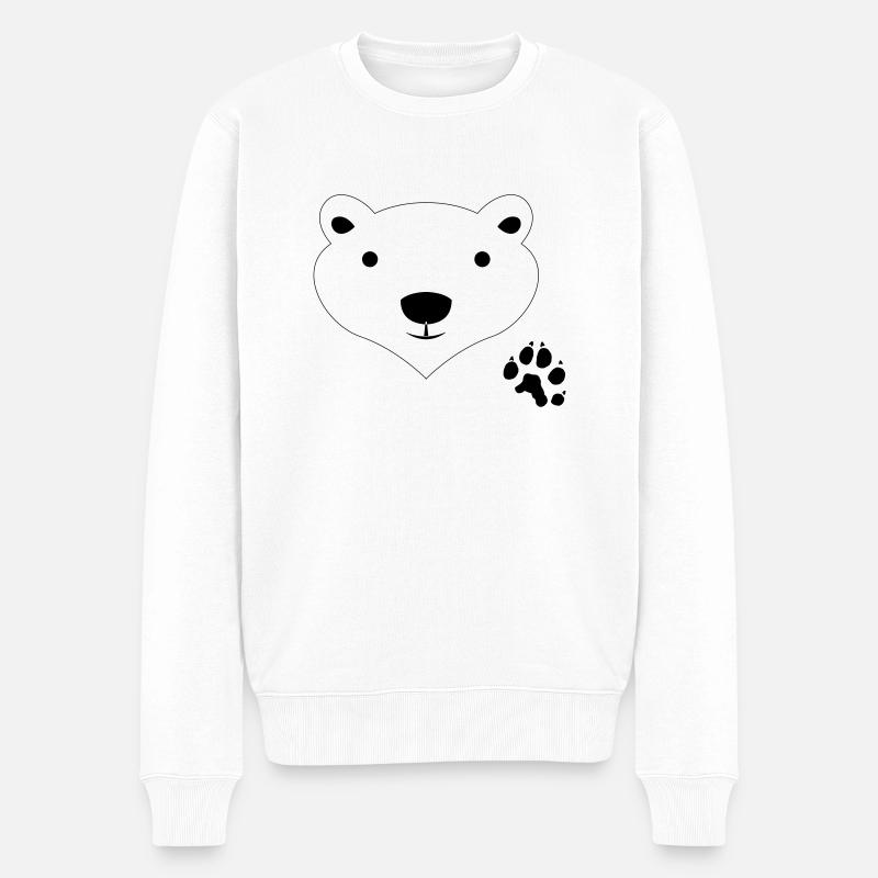 Polar Bear - Pull Premium bio Homme - blanc