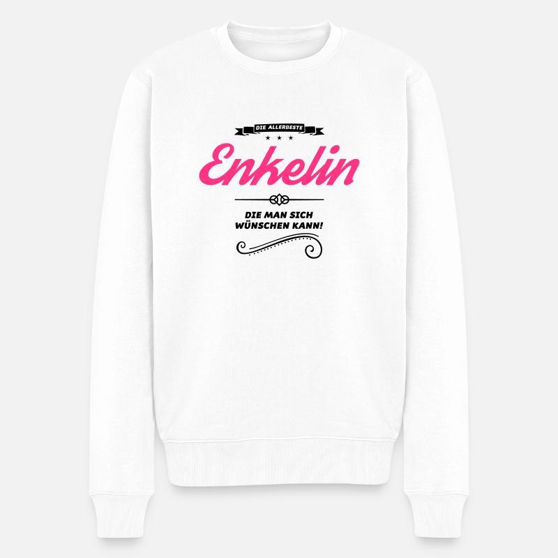enkelin allerbeste - Männer Premium Bio Pullover - Weiß