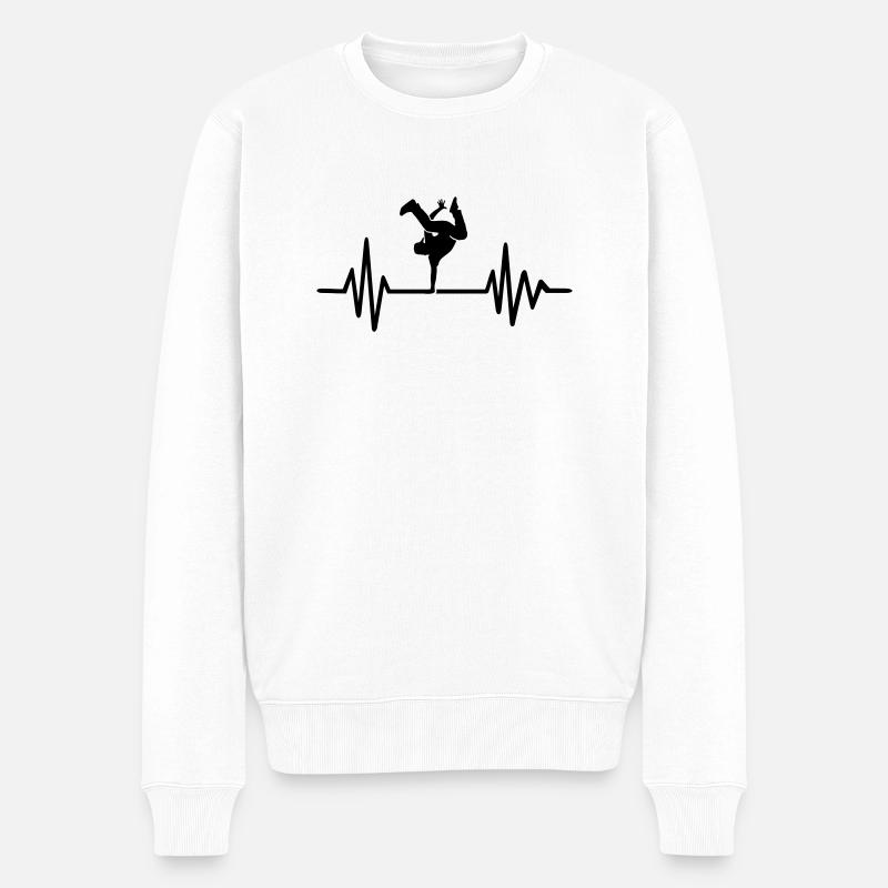 Breakdance - Pull Premium bio Homme - blanc