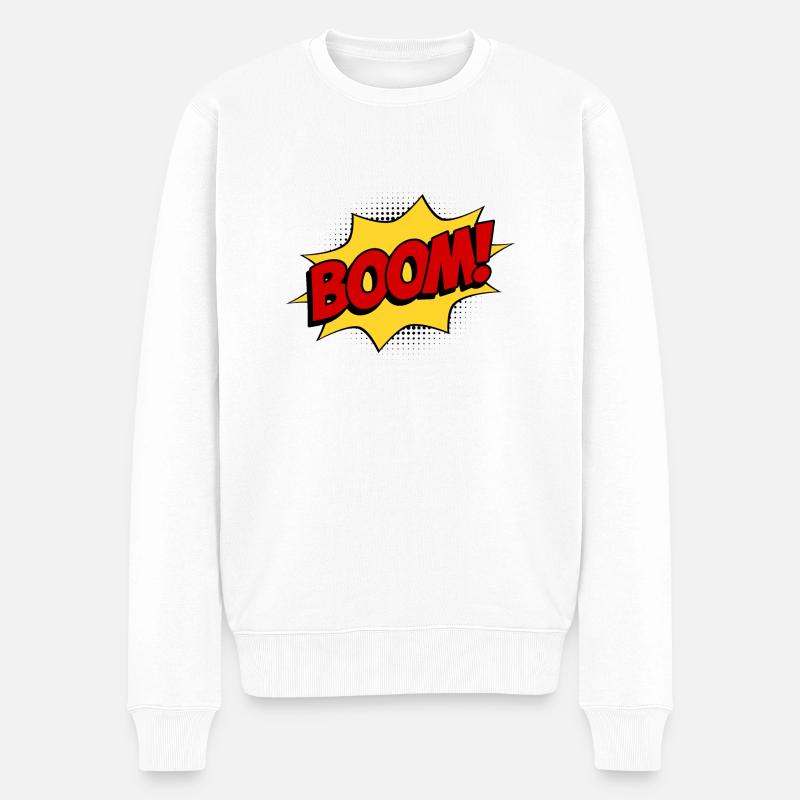 Boom - Pull Premium bio Homme - blanc