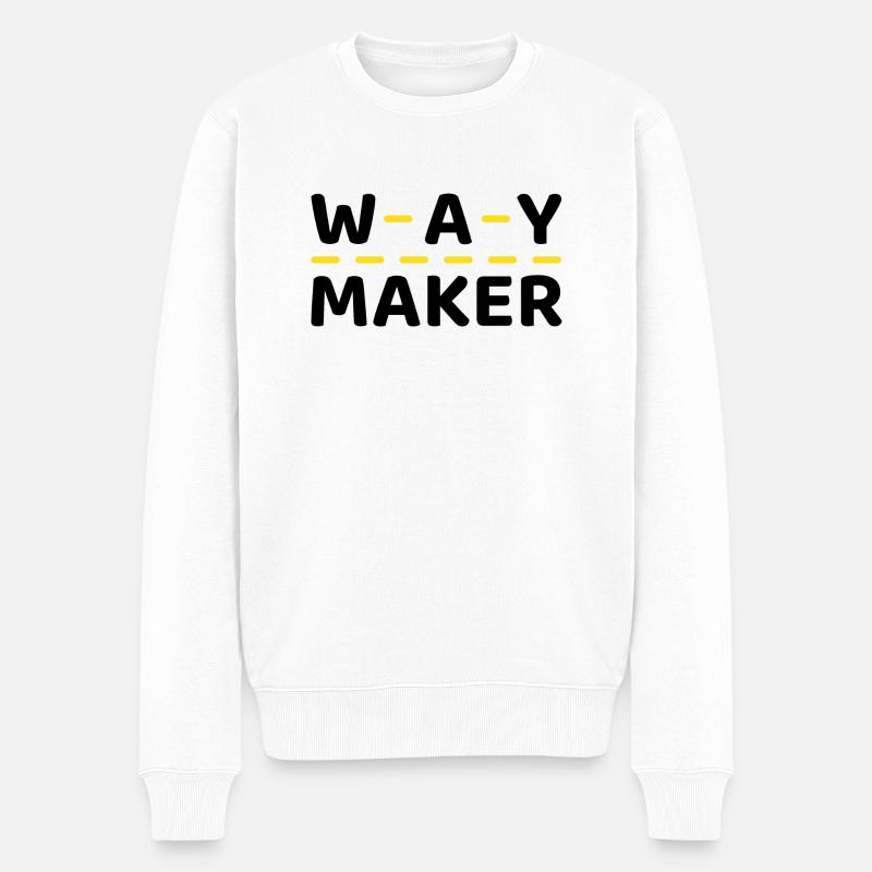Christliche Sprüche - Männer Premium Bio Pullover - Weiß