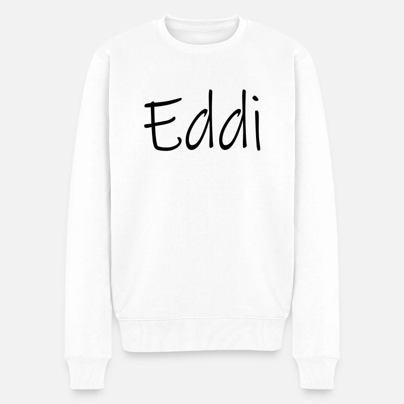 eddi - Männer Premium Bio Pullover - Weiß