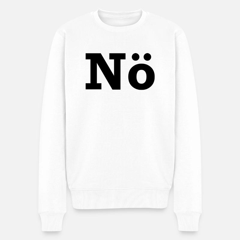 NÖ - Männer Premium Bio Pullover - Weiß
