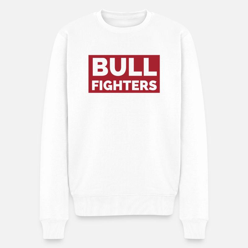 Bull Fighters - Männer Premium Bio Pullover - Weiß