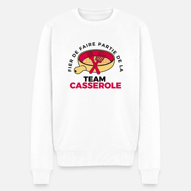 TEAM CASSEROLE - Pull Premium bio Homme - blanc