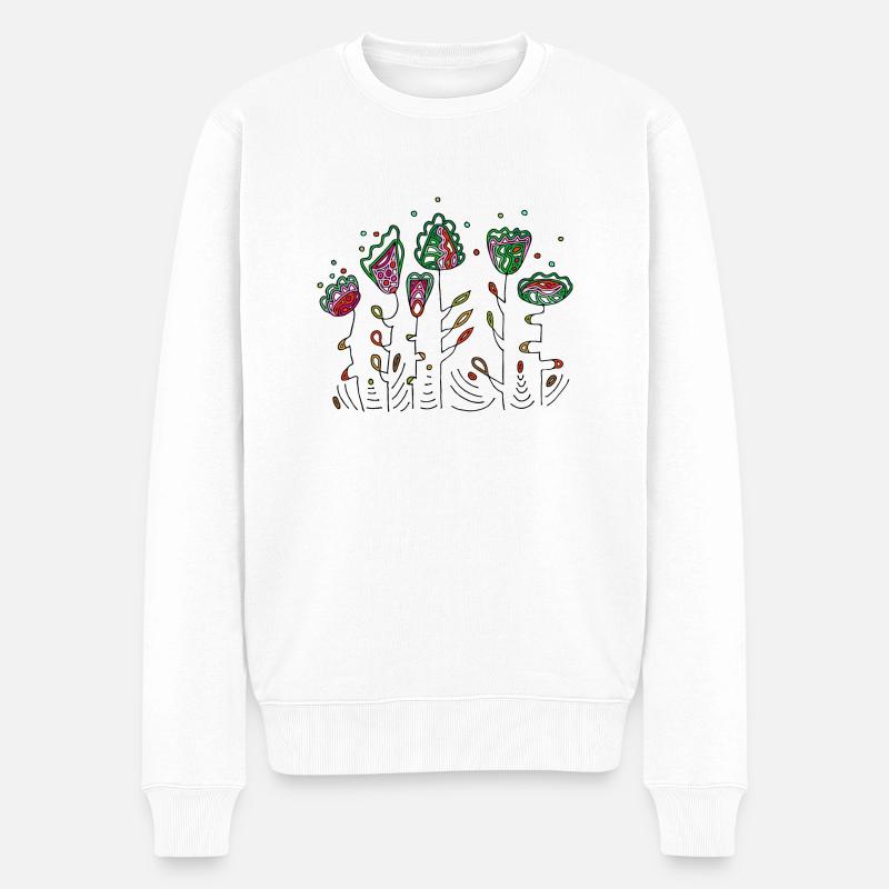 Fleur - Pull Premium bio Homme - blanc