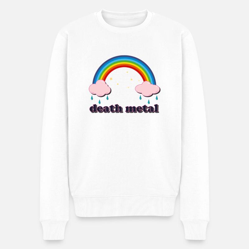 Arc-en-ciel de Death Metal - Pull Premium bio Homme - blanc