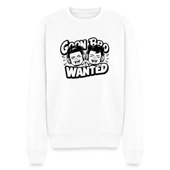Goon Bro Gesucht - Goon Bro Wanted - Männer Premium Bio Pullover - Weiß - Vorne - Thijin (182cm)
