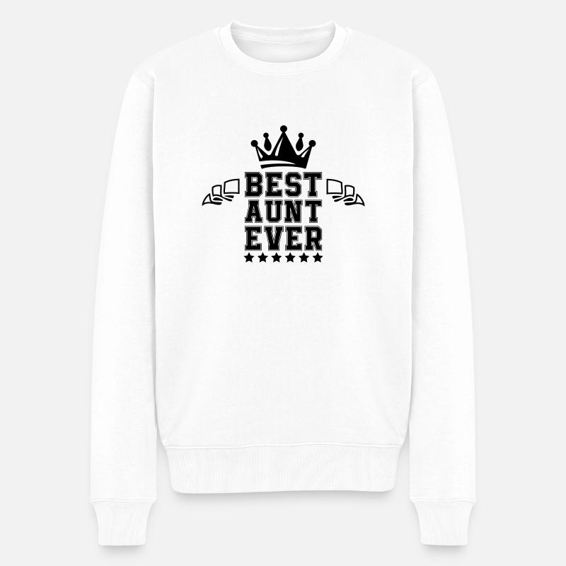 best aunt ever - Männer Premium Bio Pullover - Weiß