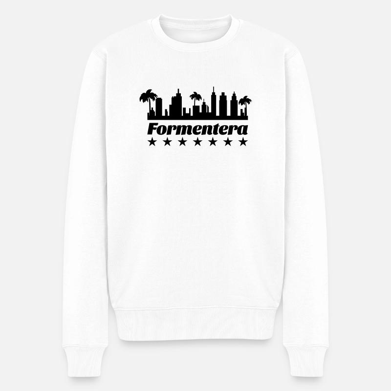 formentera - Männer Premium Bio Pullover - Weiß