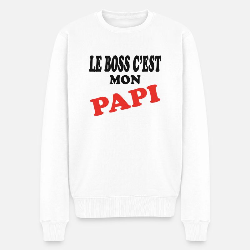 Papi - Pull Premium bio Homme - blanc