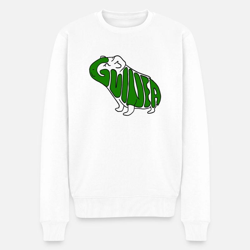 Cochon d’Inde Vert - Pull Premium bio Homme - blanc