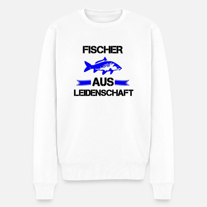 fischer aus leidenschaft - Männer Premium Bio Pullover - Weiß