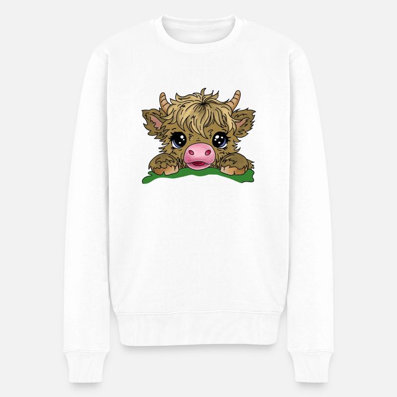 Petite Vache - Pull Premium bio Homme - blanc