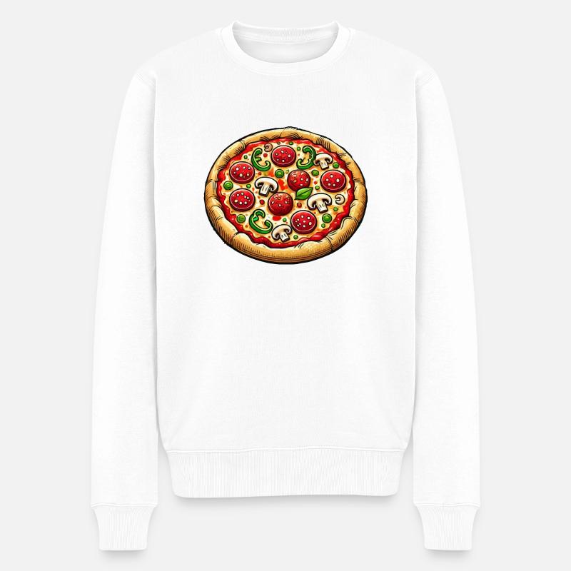 Pizza - Pull Premium bio Homme - blanc