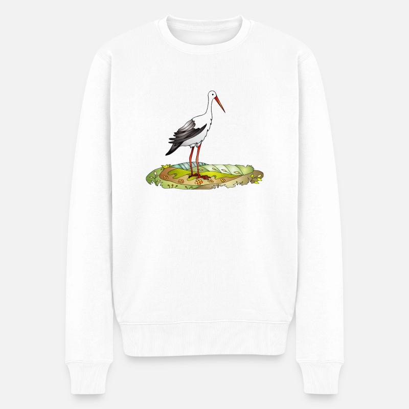 Cigogne - Pull Premium bio Homme - blanc