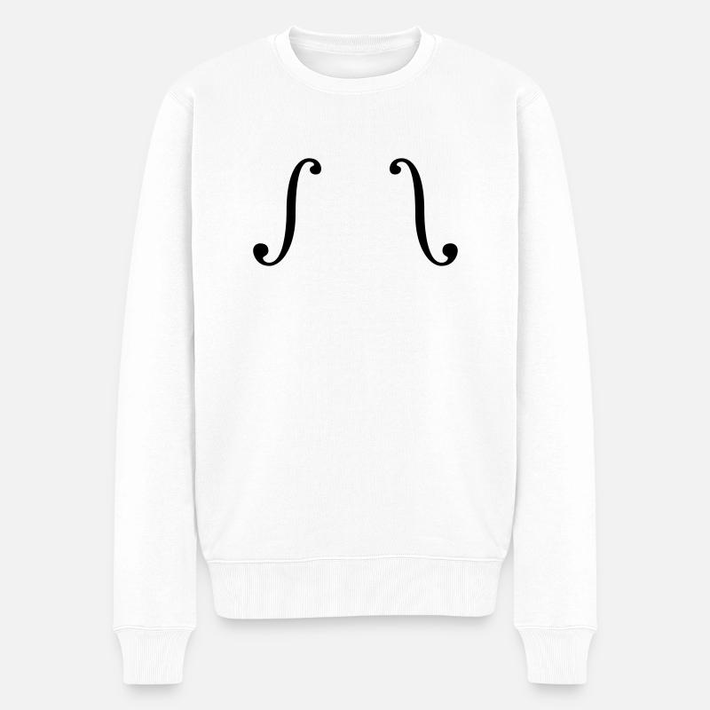 Schallloch Cello - Männer Premium Bio Pullover - Weiß