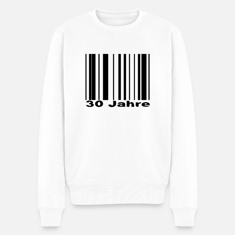 30_jahre - Männer Premium Bio Pullover - Weiß
