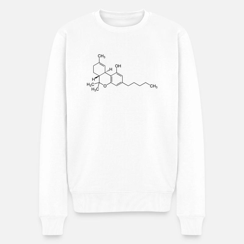 THC - Männer Premium Bio Pullover - Weiß