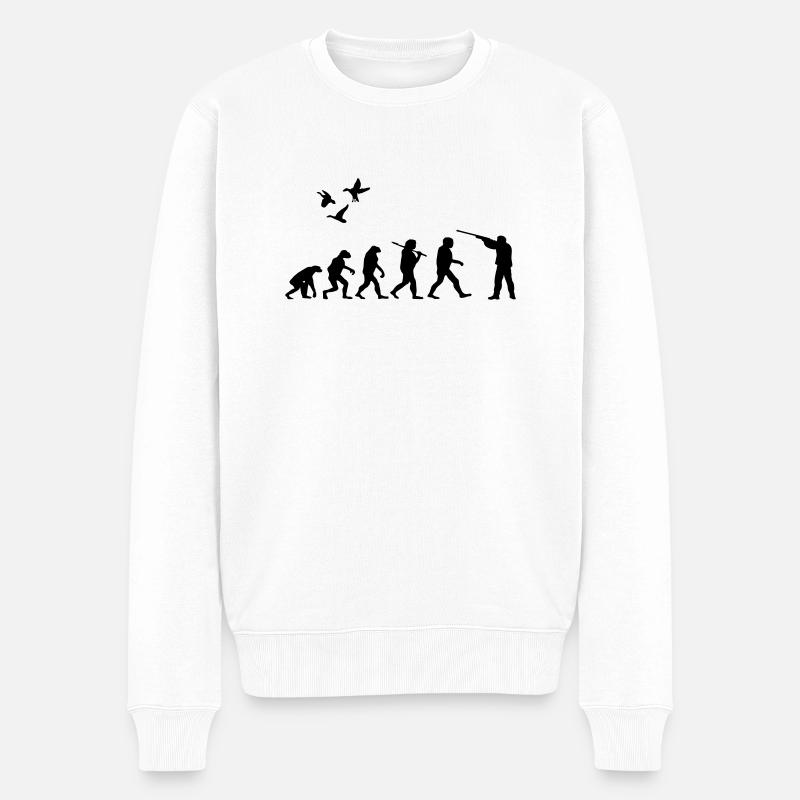 Evolution chasseur - Pull Premium bio Homme - blanc