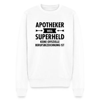 Apotheker - Superheld - Männer Premium Bio Pullover - Weiß - Vorne - Thijin (182cm)