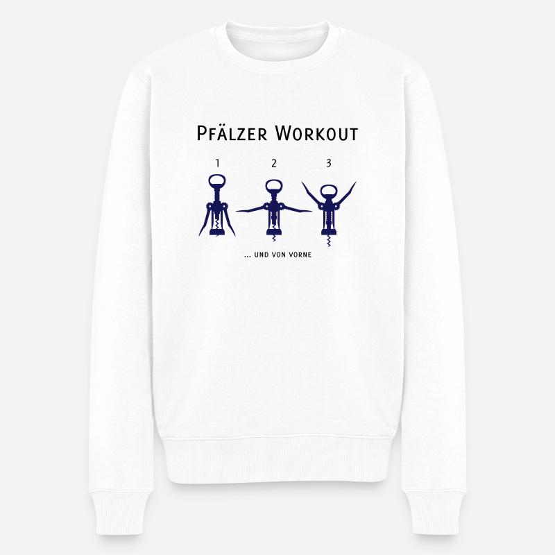 Original Pfälzer Workout - Männer Premium Bio Pullover - Weiß
