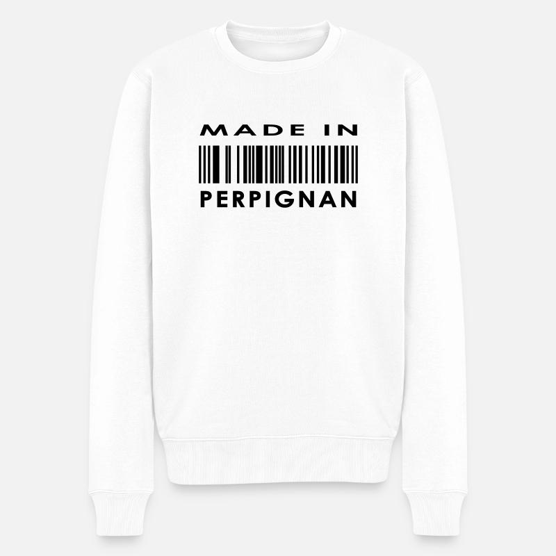 Perpignan - Männer Premium Bio Pullover - Weiß