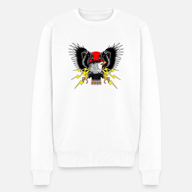Adler Old School - Männer Premium Bio Pullover - Weiß