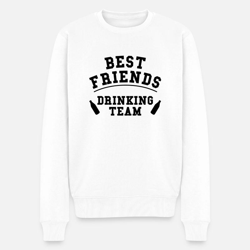 Beste Freunde Alkohol - Männer Premium Bio Pullover - Weiß