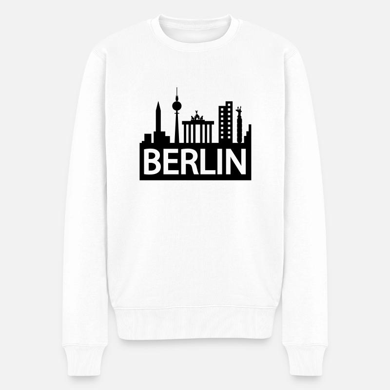 berlin horizon - Pull Premium bio Homme - blanc