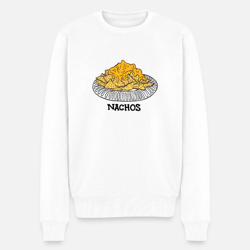 Nachos - Männer Premium Bio Pullover - Weiß