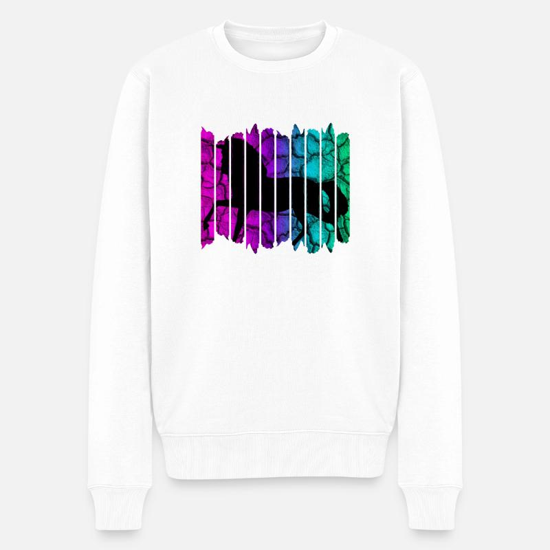Pferd - Männer Premium Bio Pullover - Weiß
