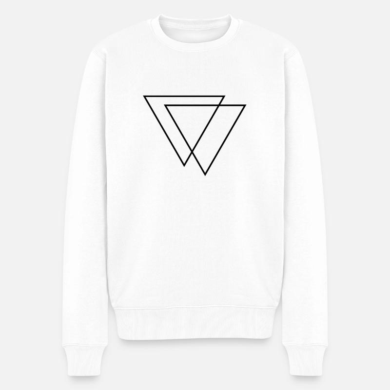 triangles - Pull Premium bio Homme - blanc