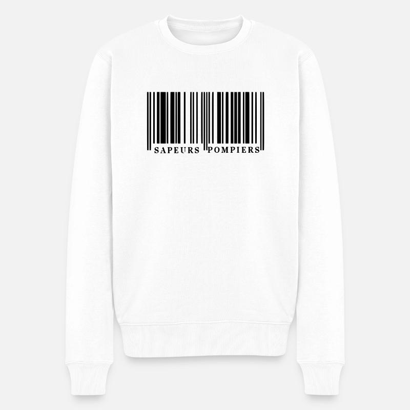 Barcode SP1 - Männer Premium Bio Pullover - Weiß