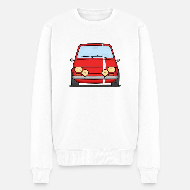 126 Rallye Rot Weiß - Männer Premium Bio Pullover - Weiß