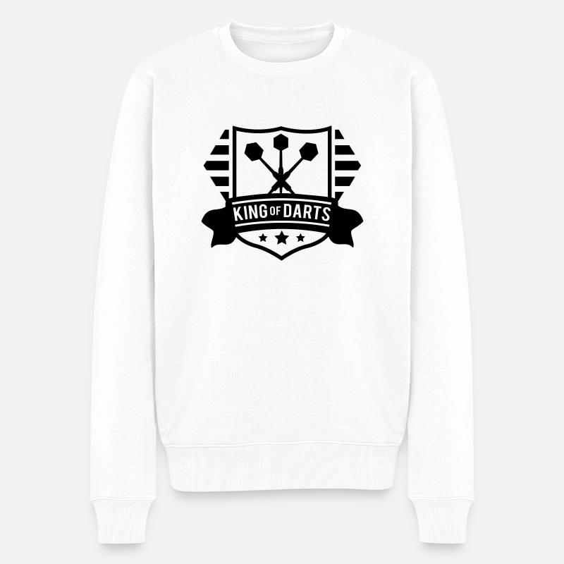 king_of_darts_f1 - Männer Premium Bio Pullover - Weiß
