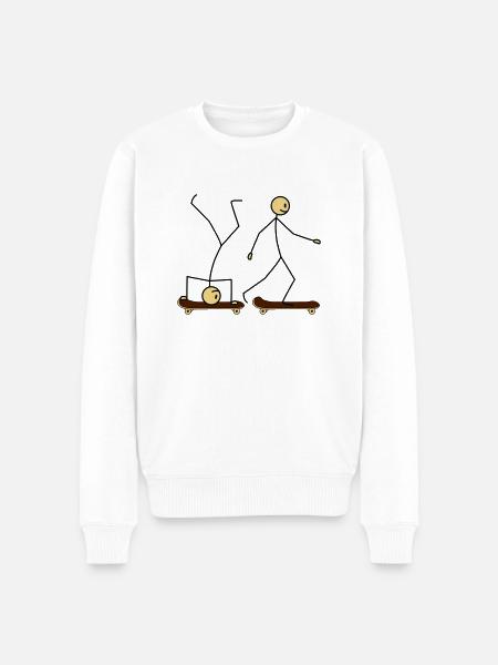Skateboard Fun - Men's Premium Organic Jumper - white