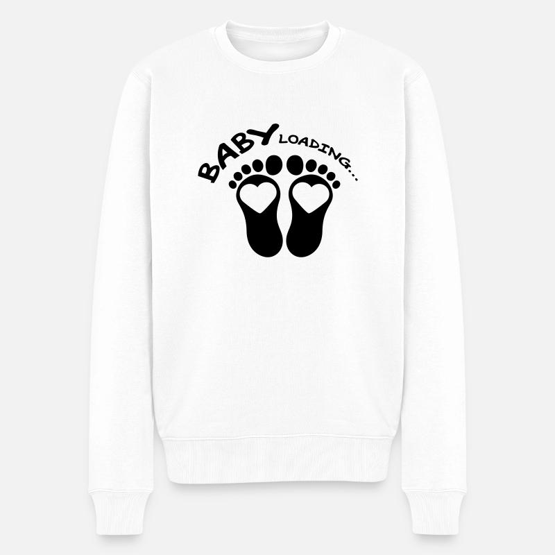 Baby Loading Design - Männer Premium Bio Pullover - Weiß