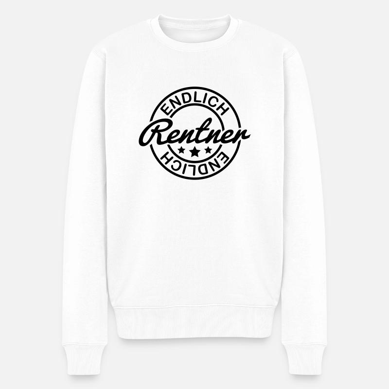 endlich_rentner_f1 - Pull Premium bio Homme - blanc