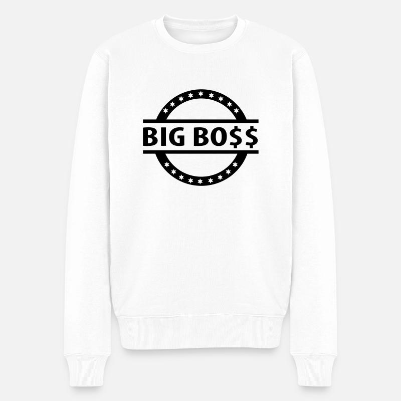 big_boss_f1 - Männer Premium Bio Pullover - Weiß