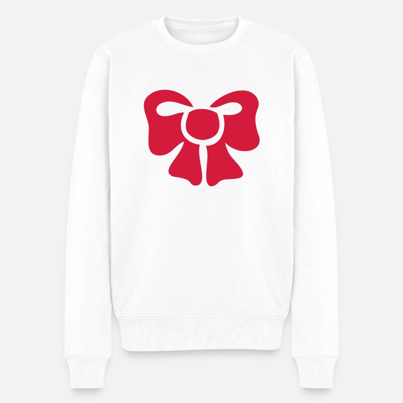 Ribbon - Männer Premium Bio Pullover - Weiß